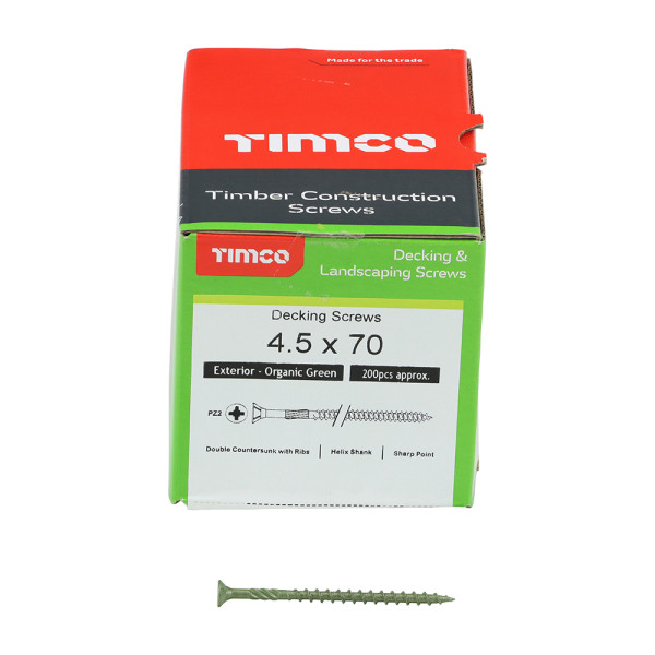 TIMCO SOLO DECKING SCREW 4.5X70 BOX200